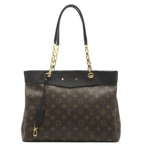 Pallas Shopper Monogram Canvas Black Shoulder Bag